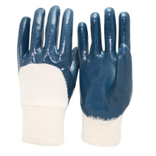 NMSAFETY Free Sample blue nitrile gloves for oil industrial work glove EN388 3111